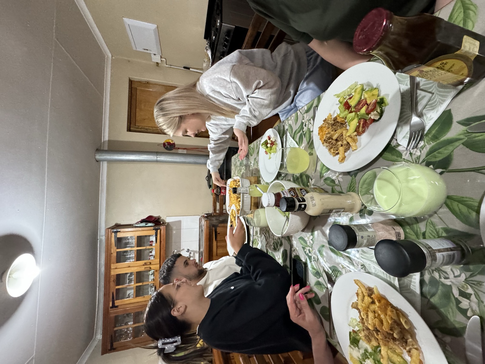 Friends enjoying dinner